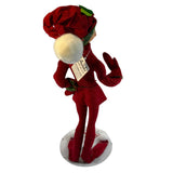 Annalee Doll 14" Red Elf Pose-able New Hand Painted Face Christmas Holiday New