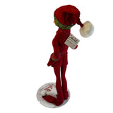 Annalee Doll 14" Red Elf Pose-able New Hand Painted Face Christmas Holiday New
