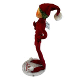 Annalee Doll 14" Red Elf Pose-able New Hand Painted Face Christmas Holiday New