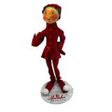 Annalee Doll 14" Red Elf Pose-able New Hand Painted Face Christmas Holiday New