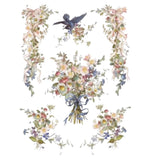 Iron Orchid Designs IOD Madeleine Rub On Transfer Pad 8 Pages, 12” x 16”