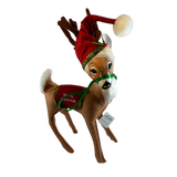 Annalee Christmas  Reindeer  12” Santa Hat Holiday New