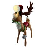 Annalee Christmas  Reindeer  12” Santa Hat Holiday New