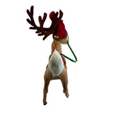 Annalee Christmas  Reindeer  12” Santa Hat Holiday New