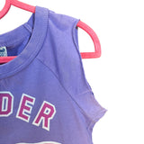 Junk Food Size 5 Girls Short TShirt No Sleeves Lavender Wonder Woman Girl Power New