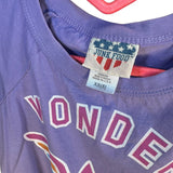 Junk Food Size 5 Girls Short TShirt No Sleeves Lavender Wonder Woman Girl Power New