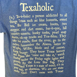 Texaholic TShirt Size S Youth Shirt Blue Bell Waylon Willie King George Texas