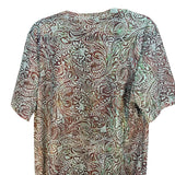 Crazy Train Paisley Praise Brown Turquoise Duster Kimono Cover Up Size XL Youth