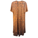 Crazy Train Lone Star Texas Tooled Leather Duster Kimono Cover Up Youth L