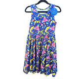 Twirl Dress Disney Inspired Princess Mermaid Castle Pockets Blue Sleeveless New