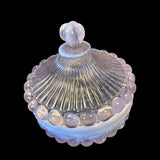 Mosser Pink Opal Eye Winker Glass Candy Dish USA New