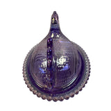 Rose’s Closet Purple Carnival Glass Hen on Nest 3 1/2” tall 4 3/4” long New Chicken