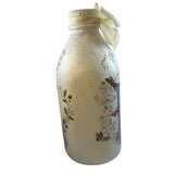 Vintage Altered Upcycled Milk Bottle Vase Cats Kittens Butterflies Floral Cottagecore
