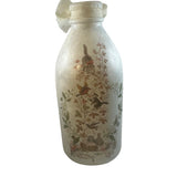 Vintage Altered Upcycled Milk Bottle Vase Cats Kittens Butterflies Floral Cottagecore