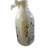 Vintage Altered Upcycled Milk Bottle Vase Cats Kittens Butterflies Floral Cottagecore