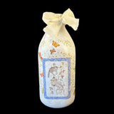 Vintage Altered Upcycled Milk Bottle Vase Cats Kittens Butterflies Floral Cottagecore
