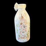 Vintage Altered Upcycled Milk Bottle Vase Cats Kittens Butterflies Floral Cottagecore