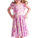Charlie’s Project Twirl Dress Unicorns Butterflies Pink Pockets Size 2T New