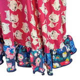 Charlie’s Project Twirl Dress Pink Kitten Ruffles Pockets Size 12-24 Mos New