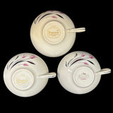3 Vintage Franciscan Carmel Masterpiece China Coffee Teacups California MCM Tulip