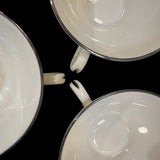 3 Vintage Franciscan Carmel Masterpiece China Coffee Teacups California MCM Tulip