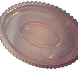 Rose’s Closet Pink Satin Glass Hen on Nest 3 1/2” tall 4 3/4” long New