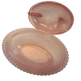 Rose’s Closet Pink Satin Glass Hen on Nest 3 1/2” tall 4 3/4” long New