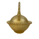 Rose’s Closet Gold Satin Glass Hen on Nest 3 1/2” tall 4 3/4” long New
