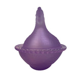 Rose’s Closet Purple Satin Glass Hen on Nest 3 1/2” tall 4 3/4” long New