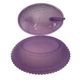 Rose’s Closet Purple Satin Glass Hen on Nest 3 1/2” tall 4 3/4” long New