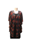 Crazy Train Leopard Inside Out Red Black Buffalo Plaid Cardigan One Size