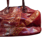 Vintage Texas A & M Aggies Leather Purse 1970s Ol Sarge Corps Of Cadets Tough Magarkin