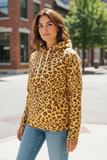 J-America Adult Tri-Blend Hooded Fleece Leopard Hoodie Pouch Pocket L