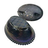 Rose’s Closet Smokey Black Carnival Glass Hen on Nest 3 1/2” tall 4 3/4” long New Chicken