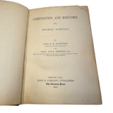 Composition and Rhetoric Lockwood Emerson 1901 Antique High School English Text Vintage