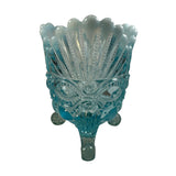 Mosser Eye Winker Aqua Blue Opalescent Spooner Candy Dish Vase New