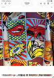 Oh Snap Drill Clothing Mens Size L Colorful Comic Cartoon Art Polyester Preworn Button Front