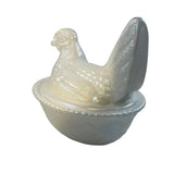 Rosso Westmoreland Mother of Pearl White Hen on Nest New