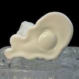 Mosser White Milk Glass Fluffy Kitten Cat  Figure Marked New USA