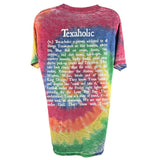 Texaholic Texas Classic Tie-Dye T-shirt Sheer Weight Unisex Size M Hippie Boho