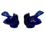 Cobalt Blue Art Glass Bird Mosser USA  3” Gift New