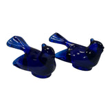 Cobalt Blue Art Glass Bird Mosser USA  3” Gift New