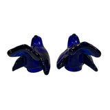 Cobalt Blue Art Glass Bird Mosser USA  3” Gift New