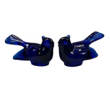 Cobalt Blue Art Glass Bird Mosser USA  3” Gift New