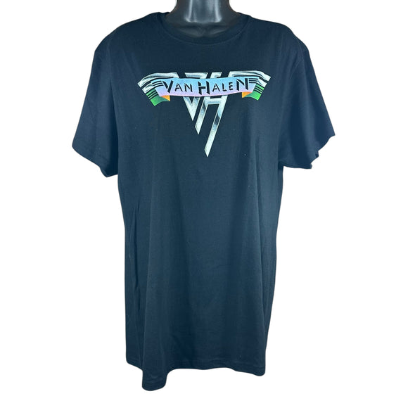 Van Halen Black T-Shirt Original Logo Rock Star Cotton Unisex New