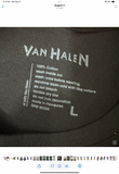 Van Halen Black T-Shirt Original Logo Rock Star Cotton Unisex New