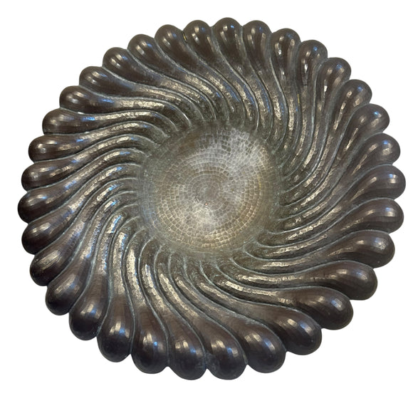 Vintage MCM Egidio Casagrande Borgo Trento Italy Hammered Brass/Copper Platter Dish