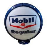 Mobil Regular Reproduction Gas Pump Globe Glass Lenses Petroliana Gasoline New