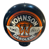 Johnson Gasolene Reproduction Gas Pump Globe Glass Lens Petroliana Gasoline New
