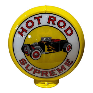 Hot Rod Supreme Reproduction Gas Pump Globe Glass Lenses Petroliana Gasoline New